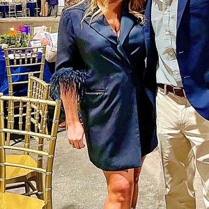 Blazer Feather Dress perfect for NYE!